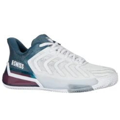 Chaussure K-Swiss Ultrashot 4 Terre Battue Blanc/Bleu -Tennis-Compagnie chaussure k swiss ultrashot 4 terre battue blancbleu 2