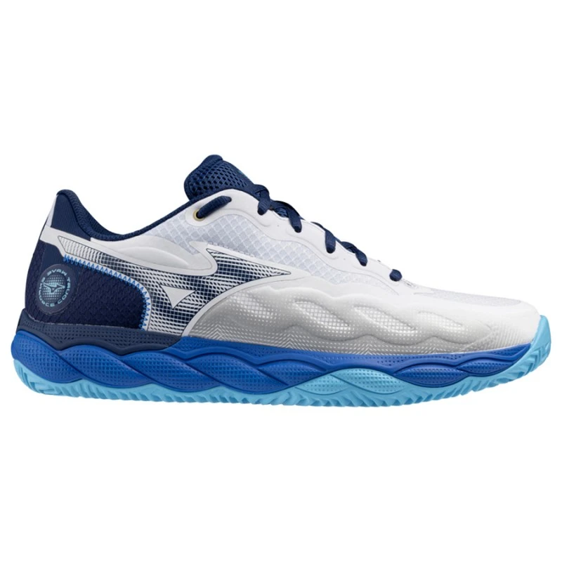 Chaussure Mizuno Wave Enforce Court AC Toutes Surfaces Blanc/bleu 3 Chaussure Mizuno Wave Enforce Court AC Toutes Surfaces Blanc/bleu