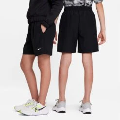 Short Enfant Nike Dri-FIT Multi+ Noir -Tennis-Compagnie short enfant nike dri fit multi noir 3