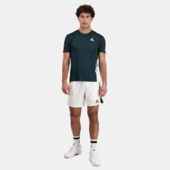 Short Le Coq Sportif Performance New York Beige -Tennis-Compagnie short le coq sportif performance new york beige 3