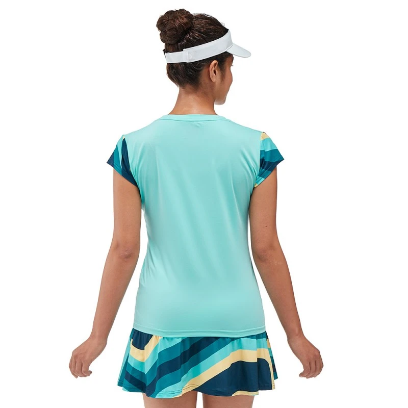 Tee-Shirt Femme Yonex Melbourne 2024 Turquoise 6 Tee-Shirt Femme Yonex Melbourne 2024 Turquoise – Image 4